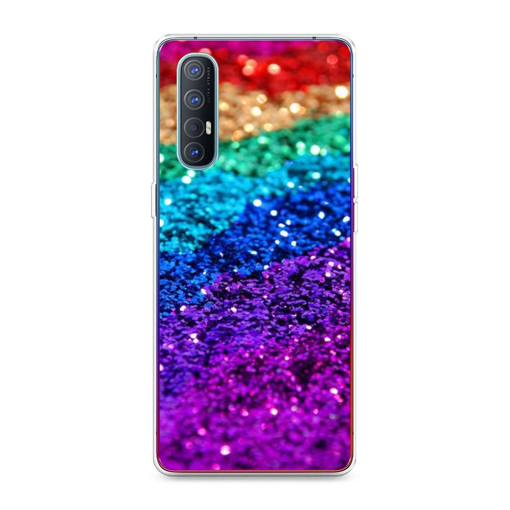 

Чехол Awog на Oppo Reno 3 Pro "Блестящая радуга рисунок", Разноцветный, 252550-3