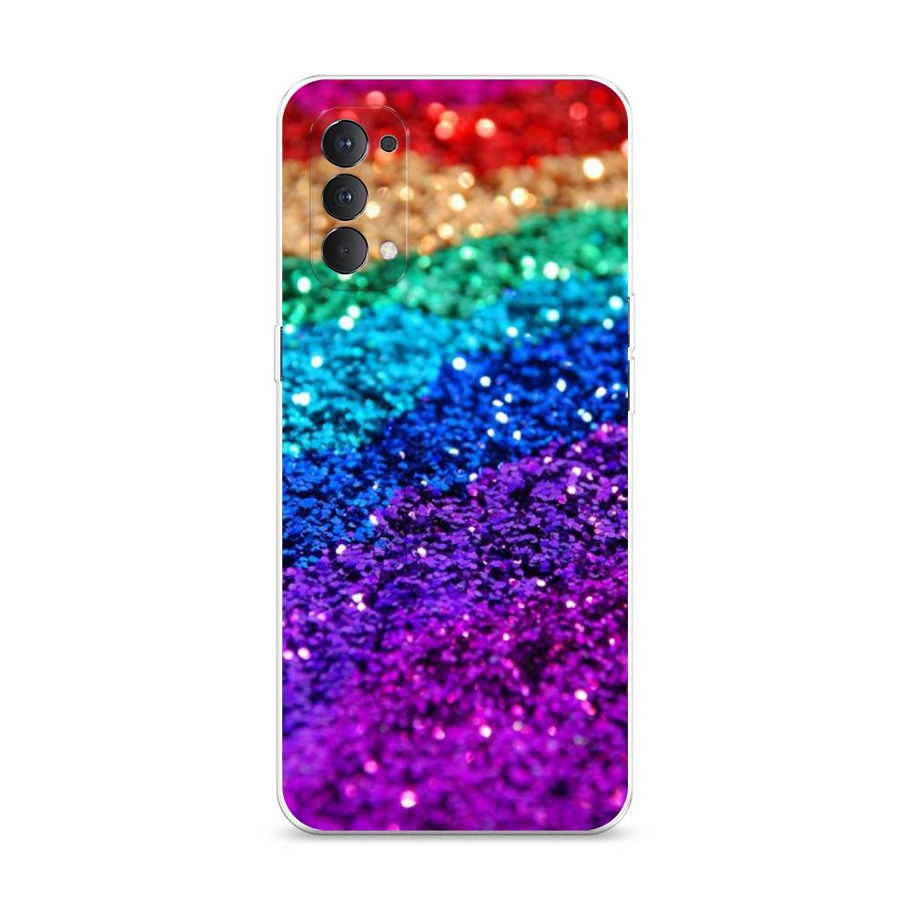 

Чехол Awog на Oppo Reno 4 4G "Блестящая радуга рисунок", Разноцветный, 259450-3