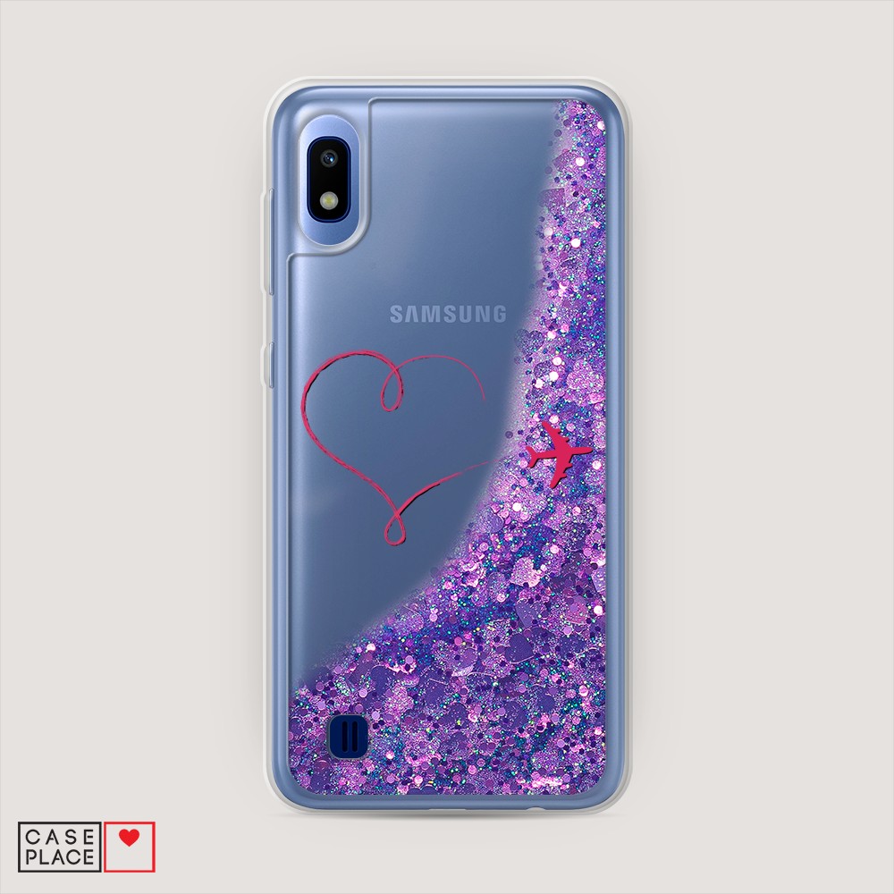 

Чехол Awog на Samsung Galaxy A10 "Сердце и самолет", Разноцветный, 27992-1
