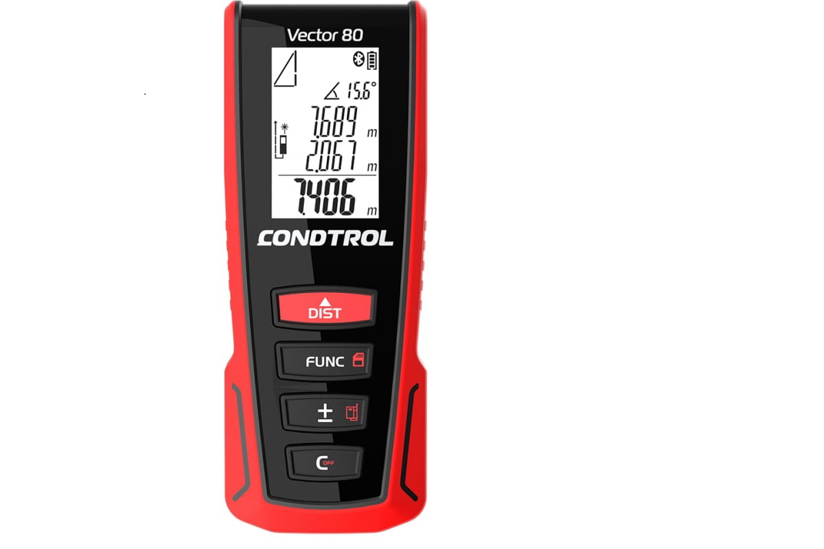 

Лазерный дальномер CONDTROL Vector 80 до 80 м, Серый