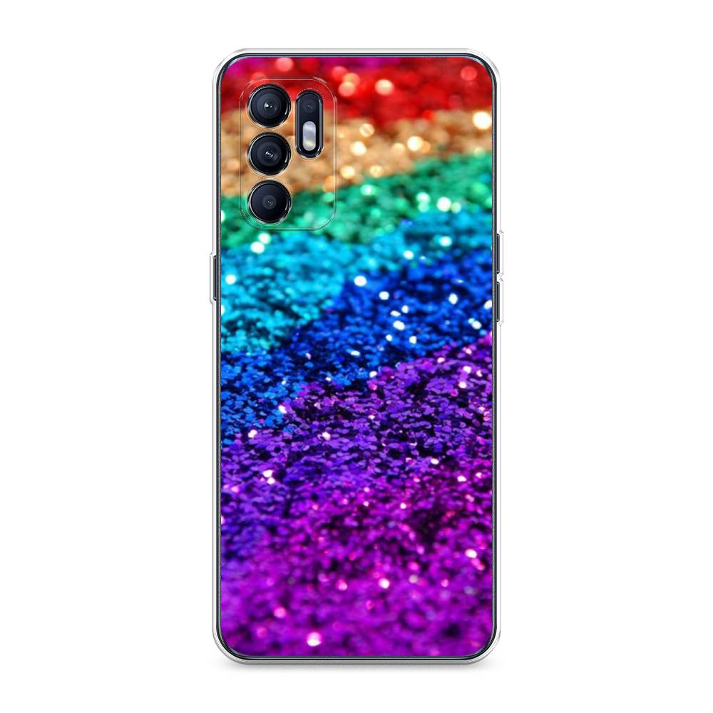 

Чехол Awog на Oppo Reno 6 4G "Блестящая радуга рисунок", Разноцветный, 257850-3