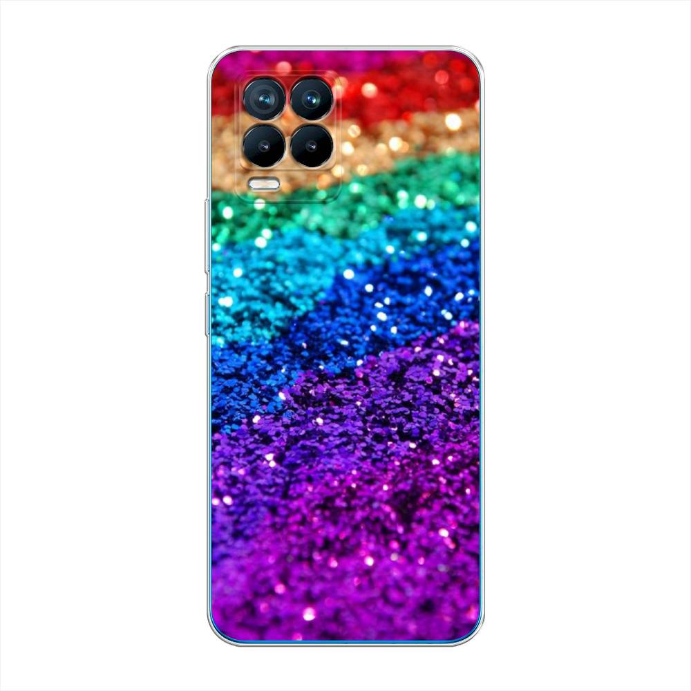 

Чехол Awog на Realme 8/8 Pro "Блестящая радуга рисунок", Разноцветный, 255550-3