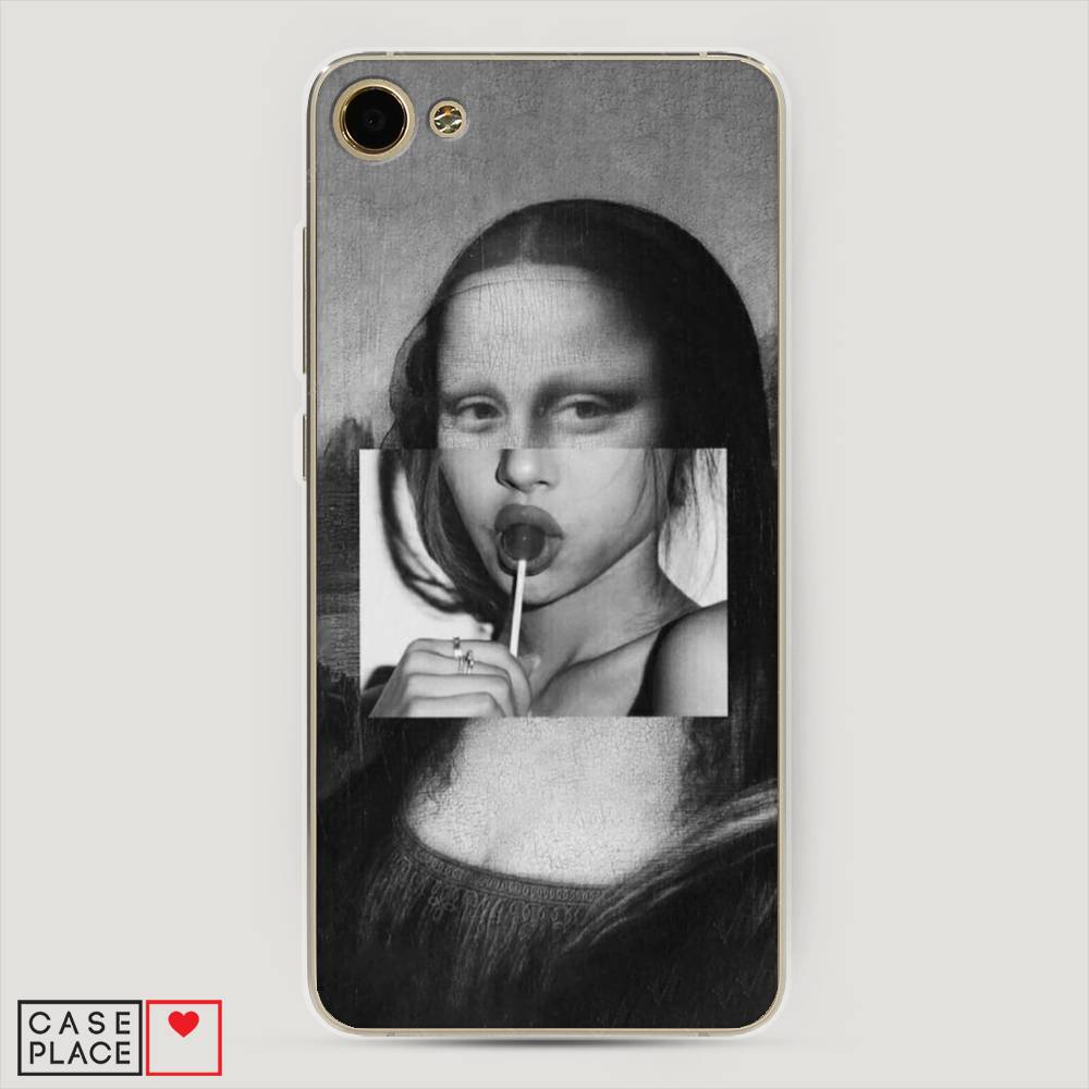 

Чехол Awog на Meizu U10 "Mona Lisa sucking lollipop", Серый, 71250-9