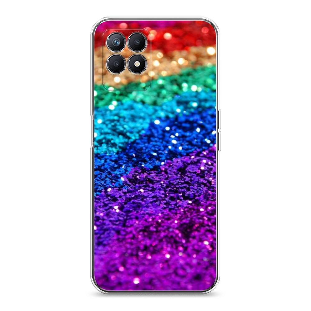 

Чехол Awog на Realme 8i "Блестящая радуга рисунок", Разноцветный, 257350-3