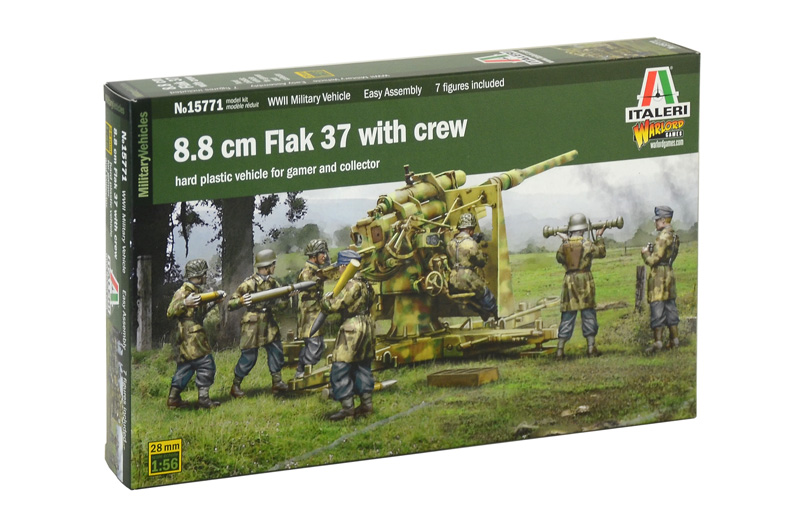 

Сборная модель Italeri 1/56 Пушка 8.8 cm Flak 37 with crew 15771