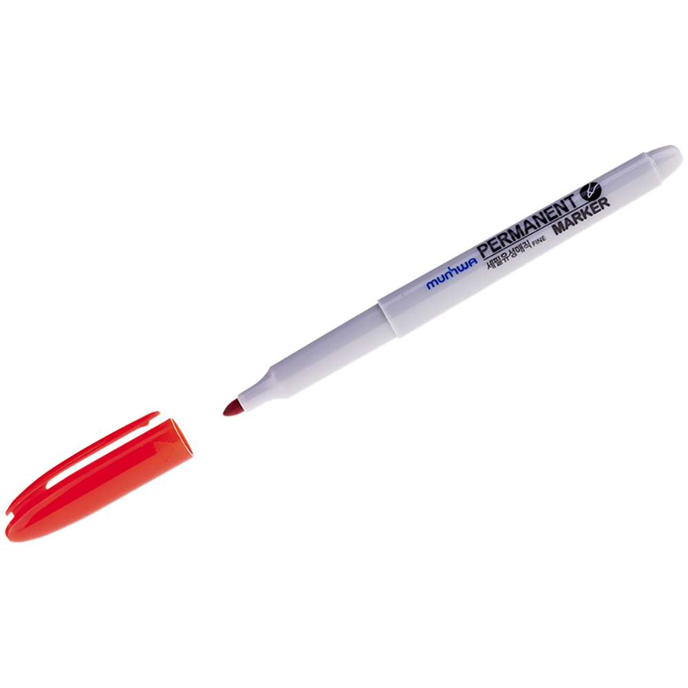 Маркер перманентный MunHwa 1,5 мм красный маркер на водной основе с магнитом и губкой красный