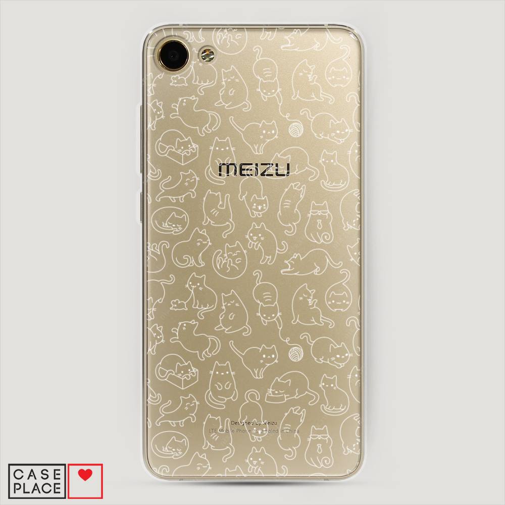 

Чехол Awog на Meizu U10 "Шкодливые котики", Черный;белый;серый, 71250-2