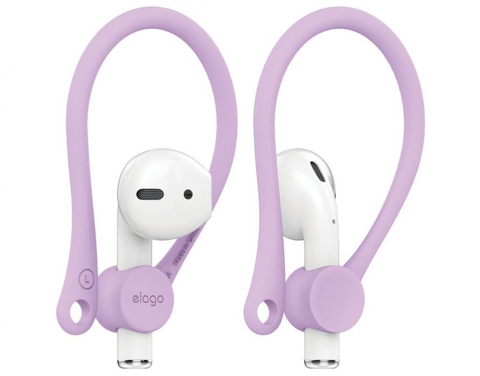 фото Крепление elago earhook для airpods (2 шт.), лавандовый (eap-hooks-lv)