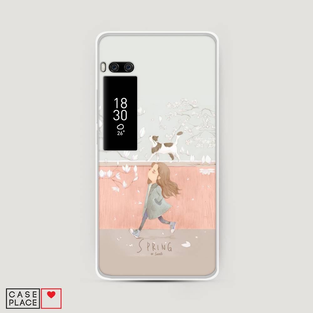 

Чехол Awog на Meizu Pro 7 "Девочка-весна", Серый, 71850-7