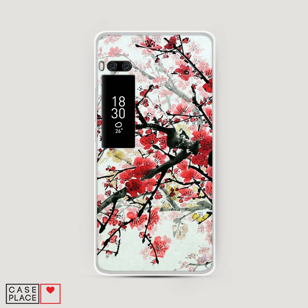 

Чехол Awog на Meizu Pro 7 "Сакура", Розовый;черный, 71850-4