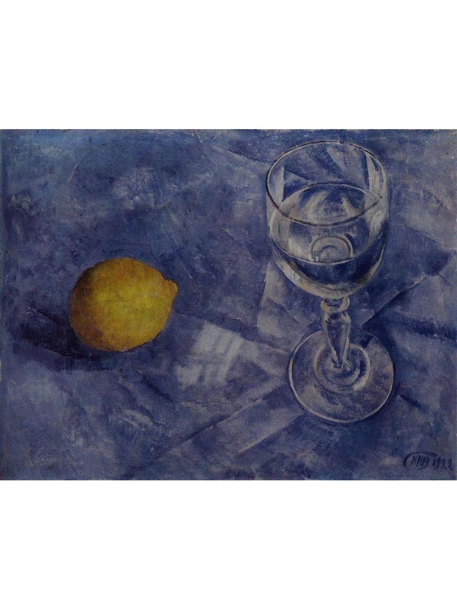 фото Постер drabs a2 петров-водкин кузьма сергеевич, бокал и лимон
