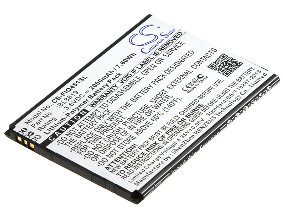 

Аккумуляторная батарея для телефона Fly IQ4514 EVO Tech 4 (BL3819)