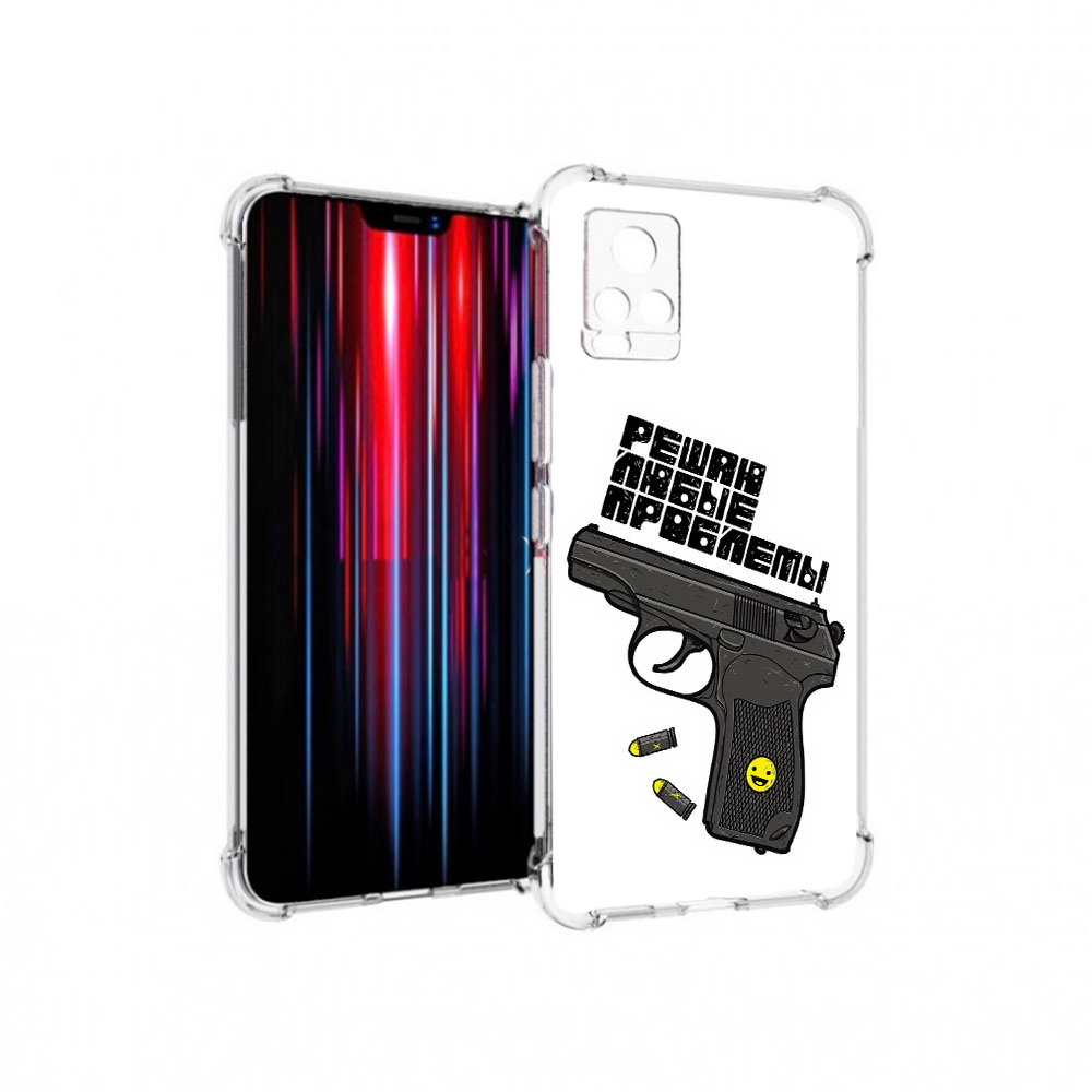 

Чехол MyPads Tocco для Vivo V20 PRO пистолет против проблем (PT226964.386.542), Прозрачный, Tocco