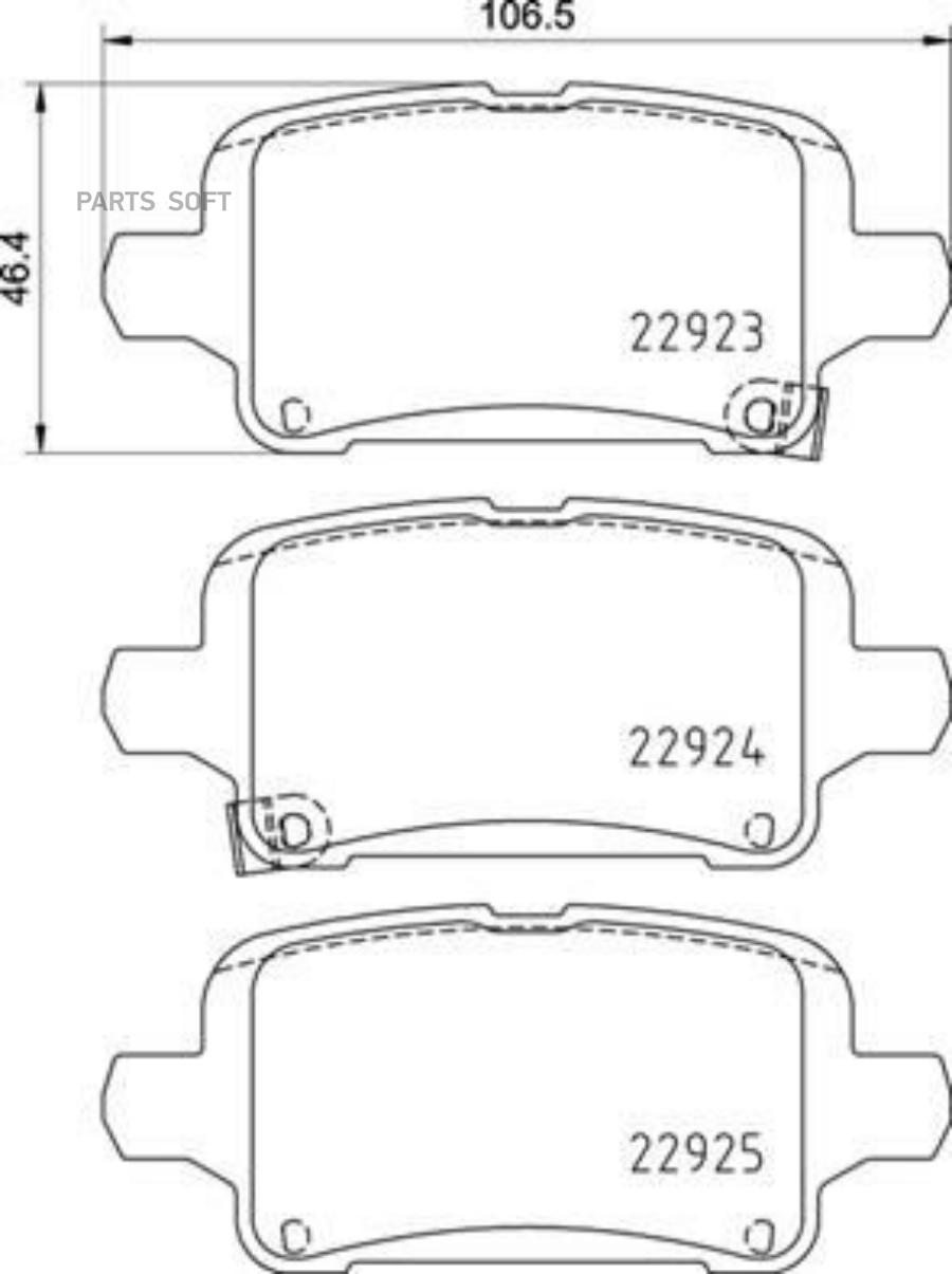 

Тормозные колодки brembo p59095