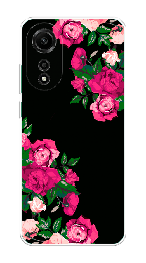 

Чехол Homey на Oppo A78 4G "Розы фуксия"", Черный;розовый;зеленый, 2514750-1