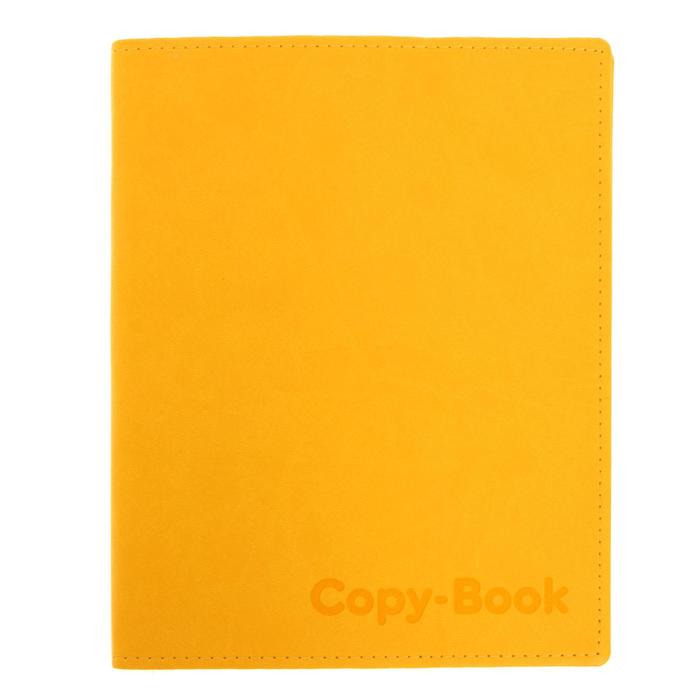 фото Тетрадь 80 л в кл vivella, обл из искусственной кожи, тиснение, блок офсет 65 г/м2, жёлтая арго книга