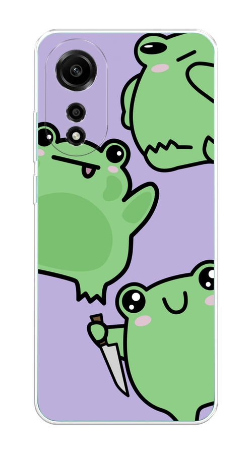 

Чехол Homey на Oppo A78 4G "Опасные лягушата", Фиолетовый;зеленый;черный, 2514750-1