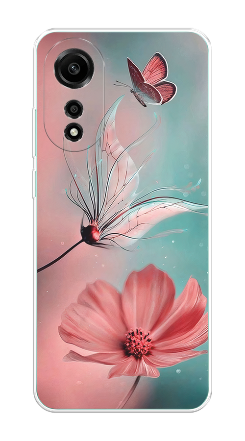 

Чехол Homey на Oppo A78 4G "Бабочка и цветок", Голубой;розовый, 2514750-1