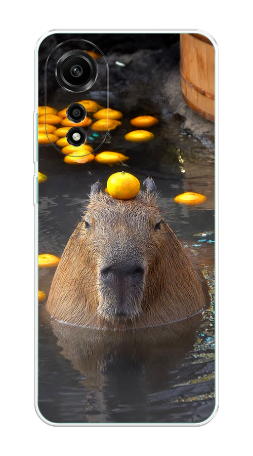 

Чехол Homey на Oppo A78 4G "Капибара отдыхает", Коричневый;оранжевый;серый, 2514750-1