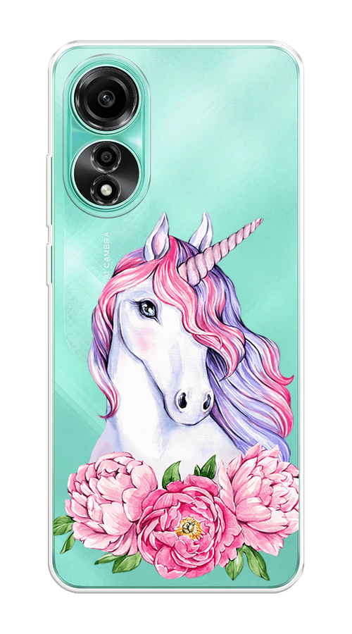 

Чехол Homey на Oppo A78 4G "Единорог с пионами", Розовый;белый;зеленый, 2514750-1