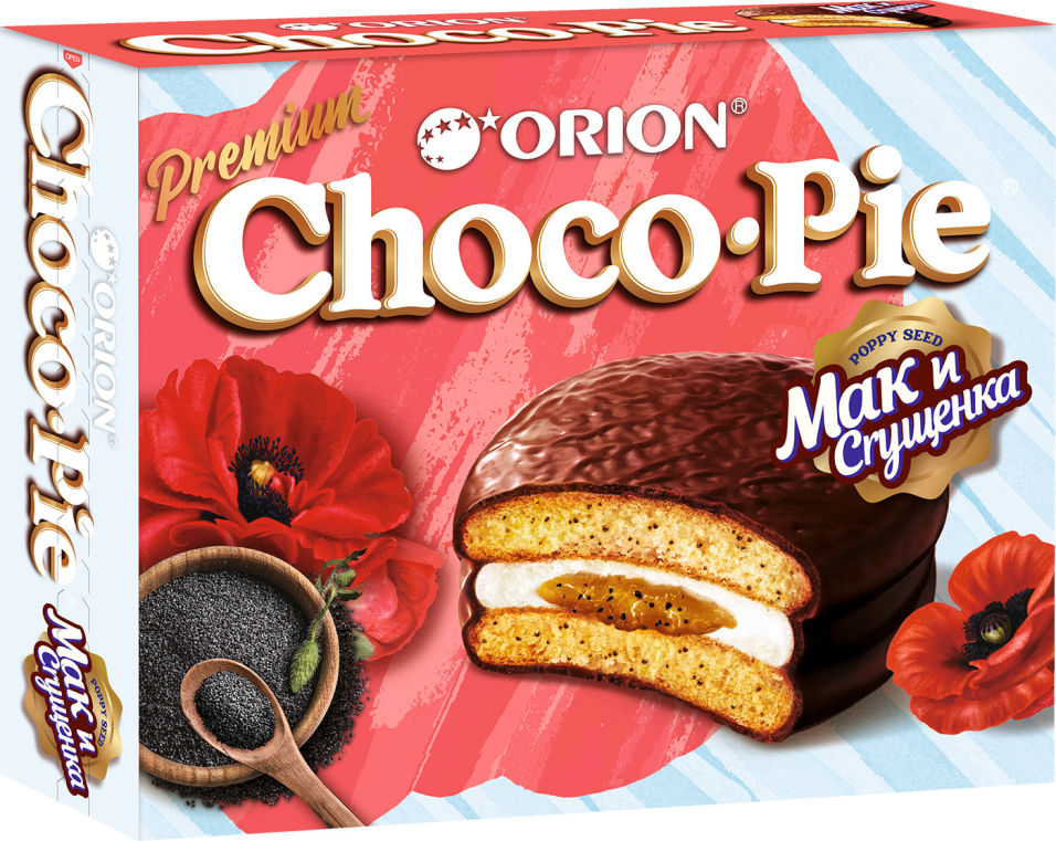 фото Печенье orion choco pie poppy 360г орион интернейшнл евро