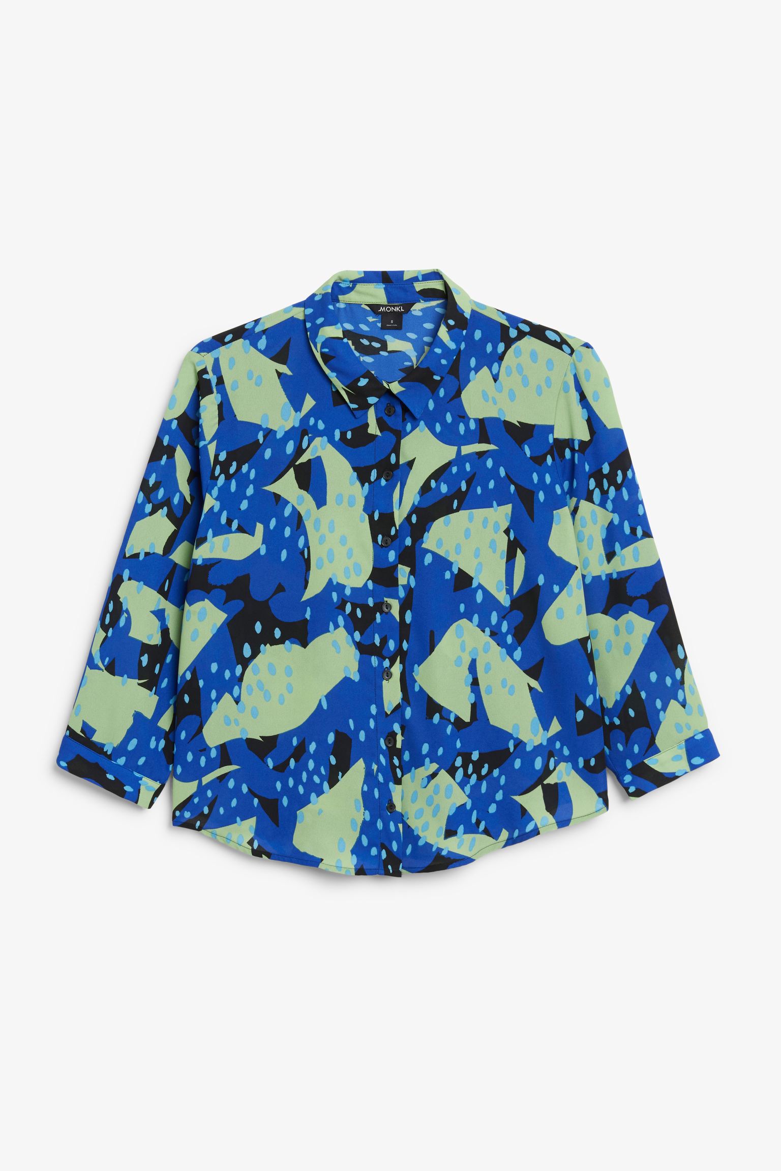 Рубашка женская Monki 1156768007 синяя M (доставка из-за рубежа)