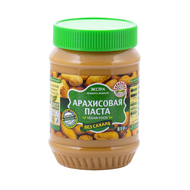 Паста арахисовая Азбука продуктов без сахара 510 г