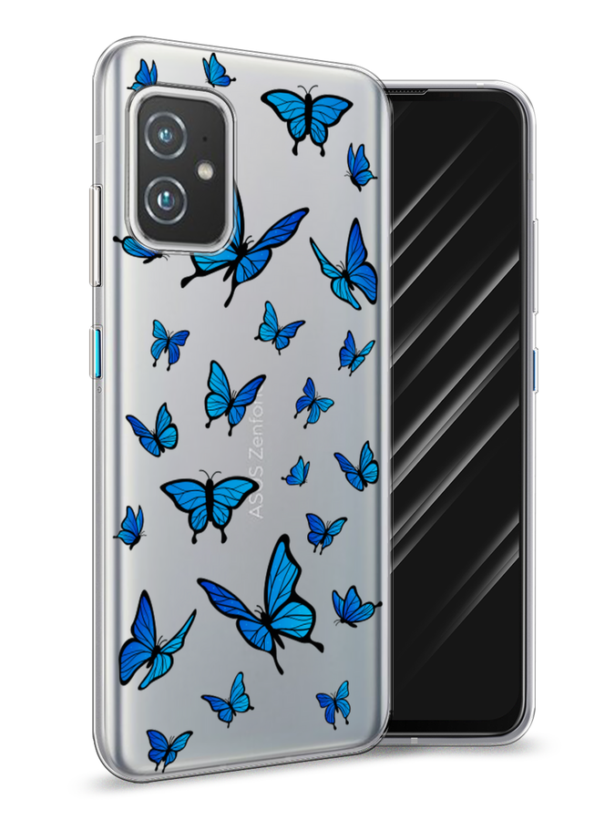 

Чехол Awog на Asus ZenFone 8 "Синие бабочки", Синий;белый, 44450-1