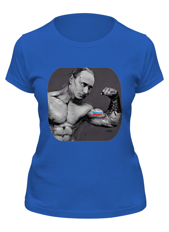 

Футболка женская Printio Putin синяя XL, Синий, Putin