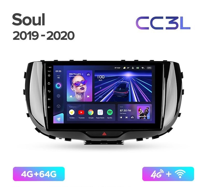 Магнитола TEYES KIA SOUL 2019-2020 г CC3L 464ГБ Android 10 IPS экран DSP 4G модем чи 2889000₽