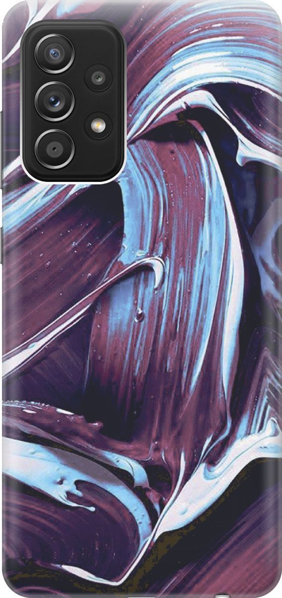 

Силиконовый чехол на Samsung Galaxy A52 с принтом "Фиолетовые мазки", Голубой;фиолетовый, 7161