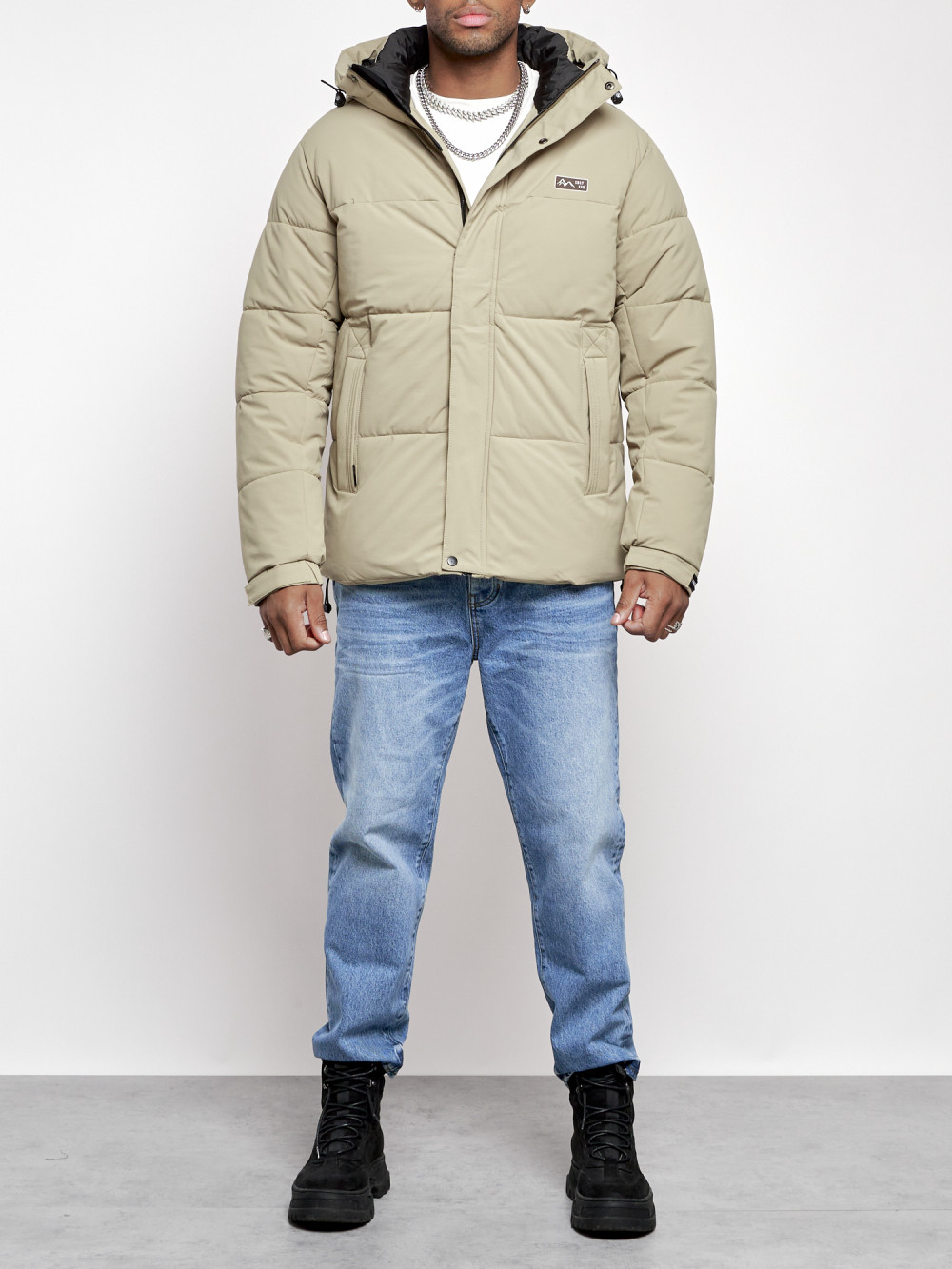 Зимняя куртка мужская AD8356 зеленая XL