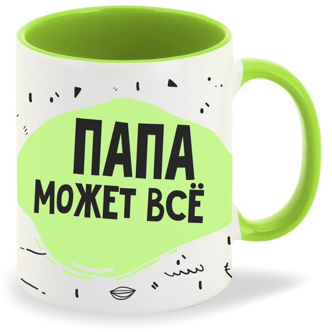 

Кружка CoolPodarok Прикол Папа может все Мопсы, Прикол Папа может все Мопсы