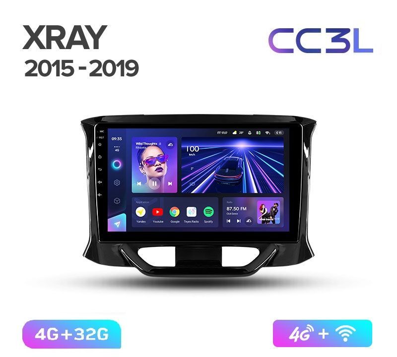 

Магнитола TEYES LADA XRAY 2015-2019 г. CC3L 4/32ГБ Android 10, IPS экран, DSP, 4G модем, ч, сс3л xray