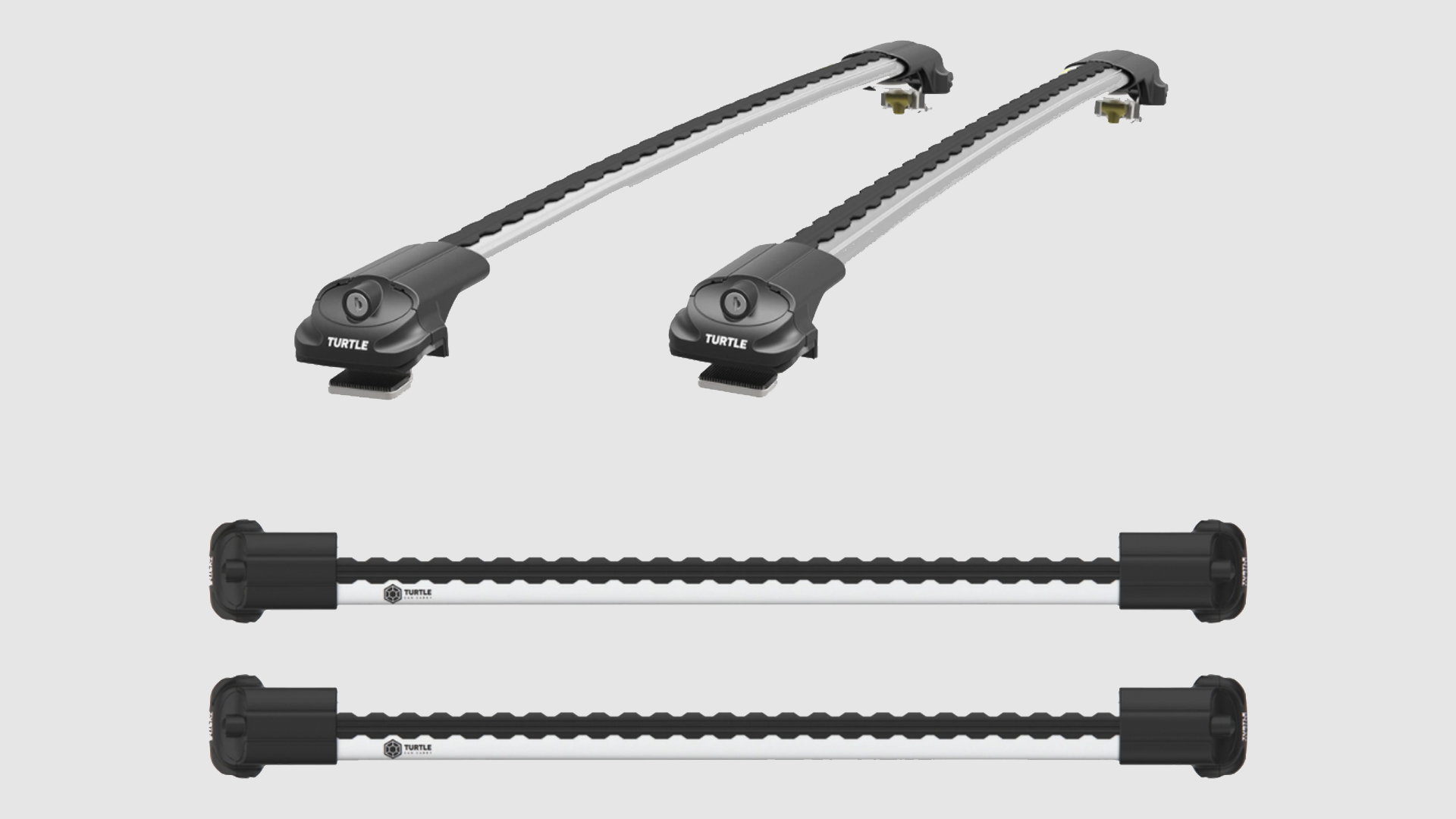 

Багажник Turtle Air 1 на крышу для CITROEN C4 PICASSO 2006-2013 (На обычные рейлинги),сере