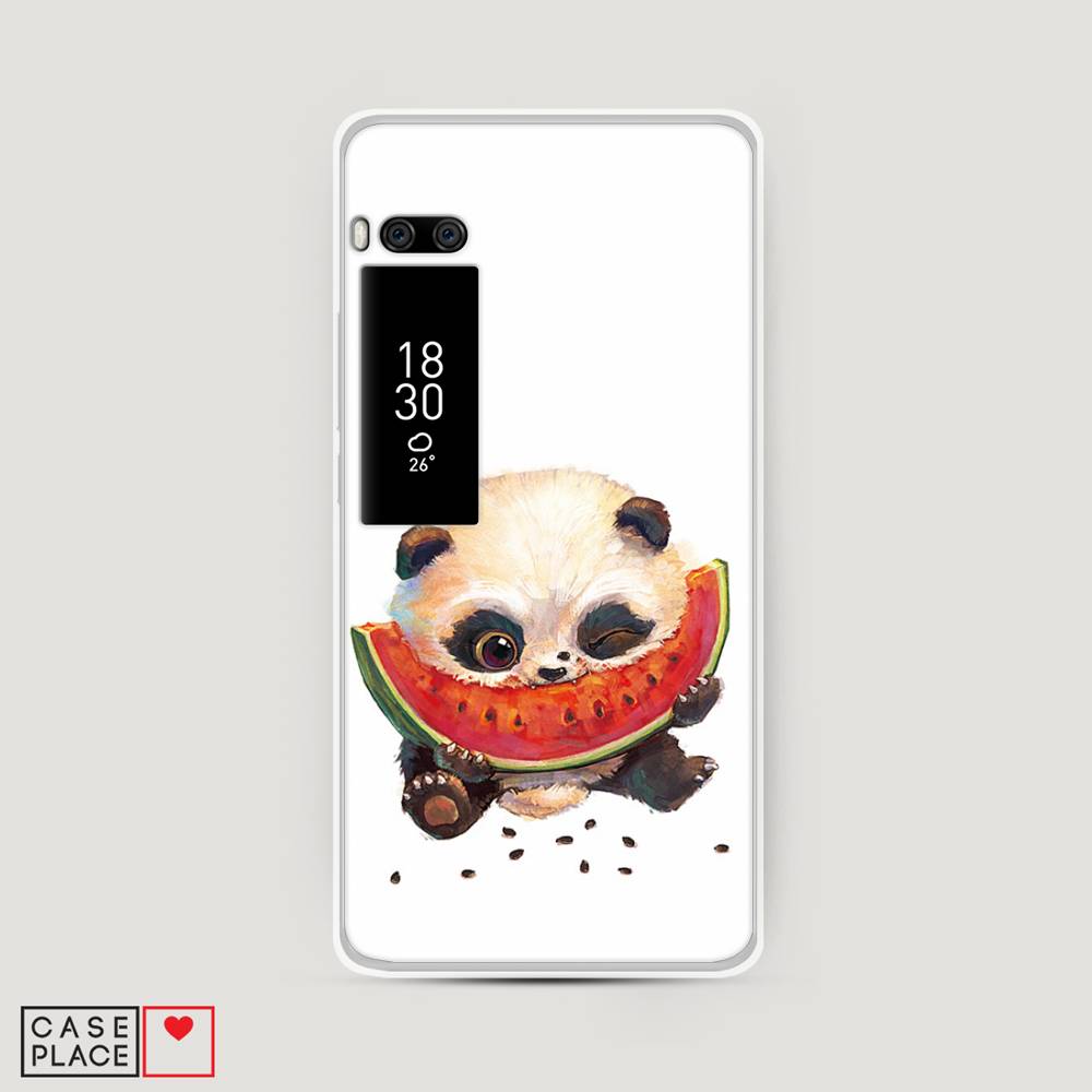 

Чехол Awog на Meizu Pro 7 "Малыш панды с арбузом", Белый;красный, 71850-1