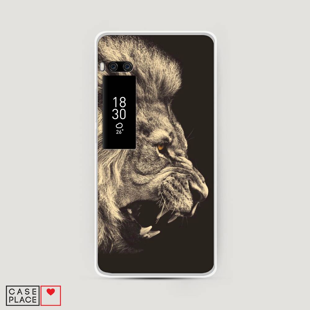 

Чехол Awog на Meizu Pro 7 "Львиный рык 2", Бежевый;черный, 71850-1