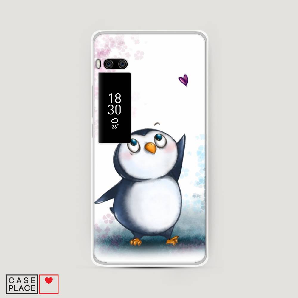 

Чехол Awog на Meizu Pro 7 "Пингвин и сердечко", Белый, 71850-1