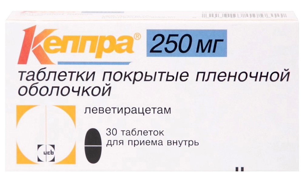 Купить Кеппра таблетки 250 мг 30 шт., UCB Pharma