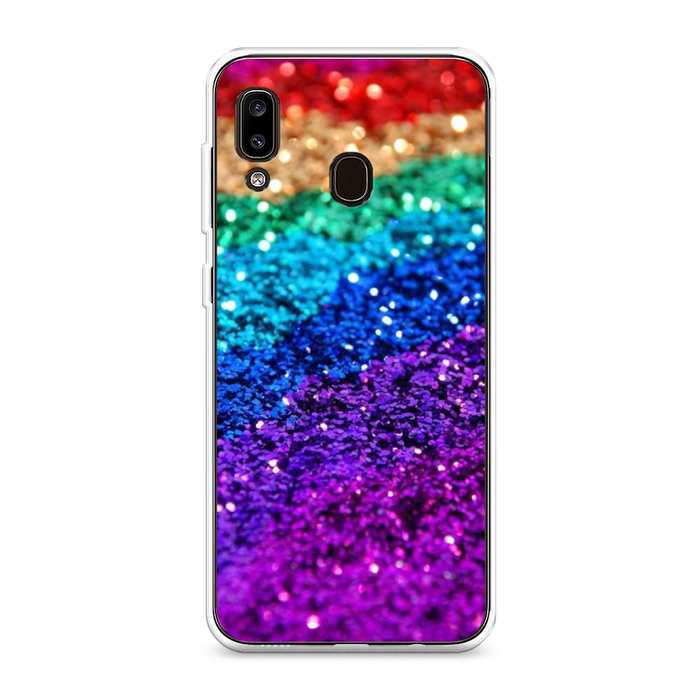 

Чехол Awog на Samsung Galaxy A20/A30 "Блестящая радуга рисунок", Разноцветный, 27650-3