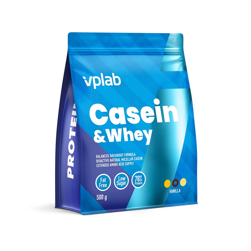 Казеин и сывороточный протеин VPLAB Casein & Whey Ваниль 500г
