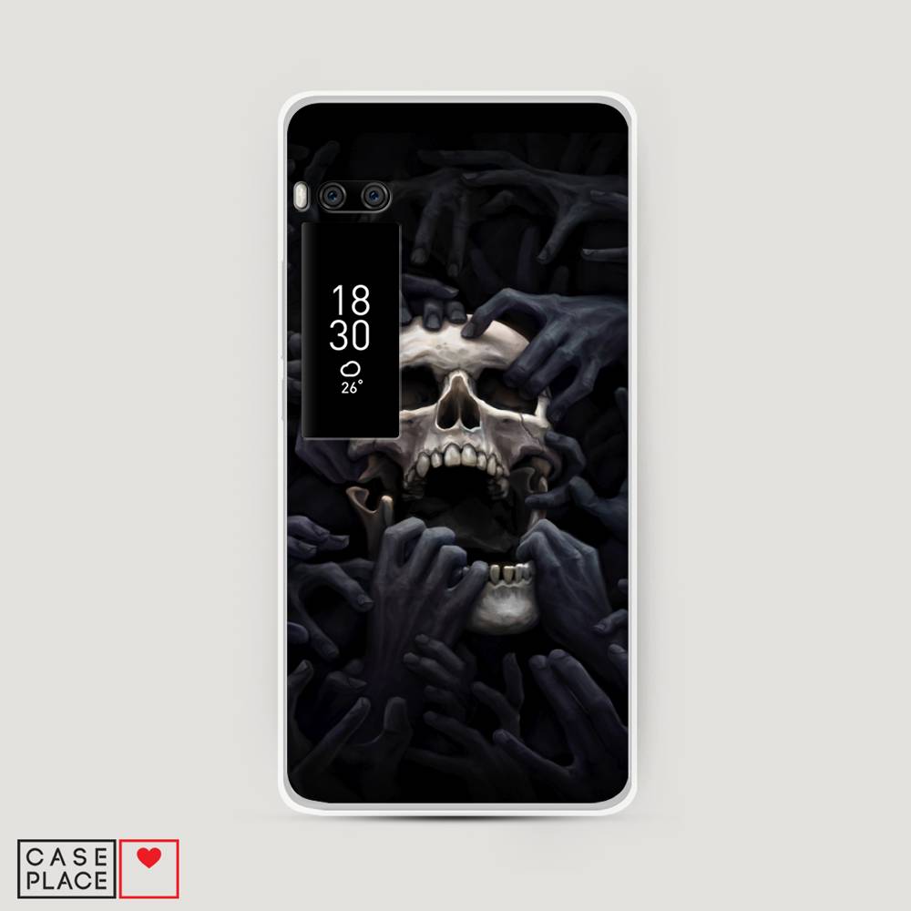

Чехол Awog на Meizu Pro 7 "Череп 29", Черный;серый, 71850-9