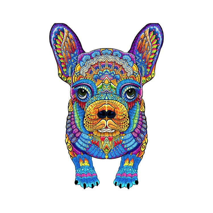 

Деревянные пазлы Woodbests Смелый Бульдог L