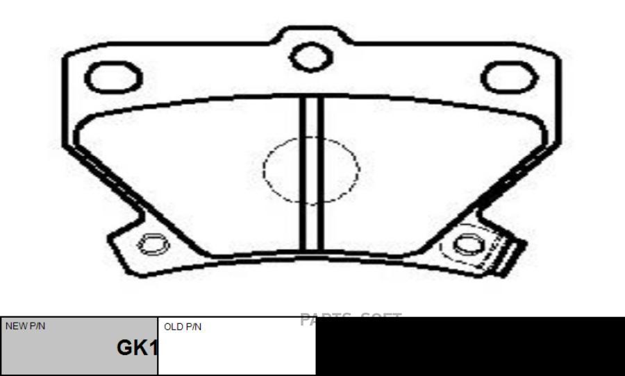 Gk1056_колодки Дисковые Задние Toyota Yaris 1.0-1.5/1.4d 99>/Celica 1.8wt-I 99> CTR арт.