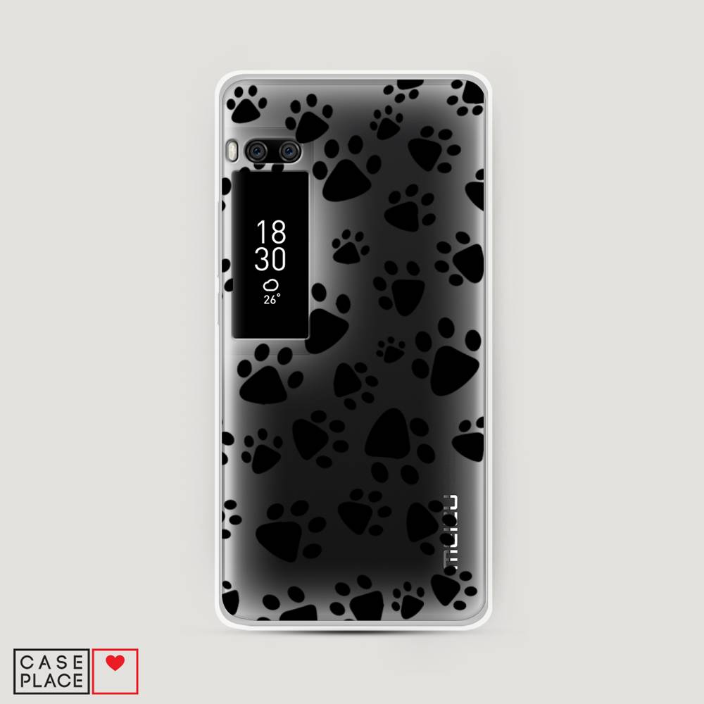 

Чехол Awog на Meizu Pro 7 "Лапки черные", Черный, 71850-2