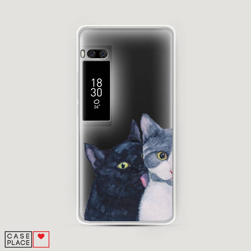 

Чехол Awog на Meizu Pro 7 "Кошачья любовь", Синий, 71850-1