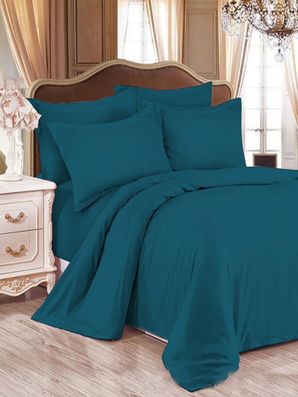 

Пододеяльник Milky Garden "TEAL" 2-спальный на молнии 175х215 см, Зеленый