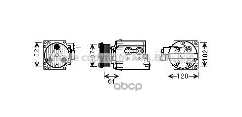 Компрессор Кондиционера Ford Tourneo Connect Transit Connect Ava Fdak436