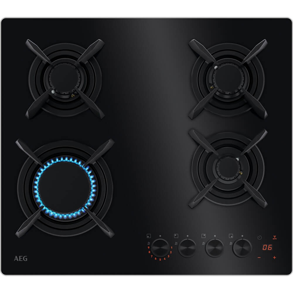 

Встраиваемая варочная панель газовая AEG HKB64453NB черный, HKB64453NB