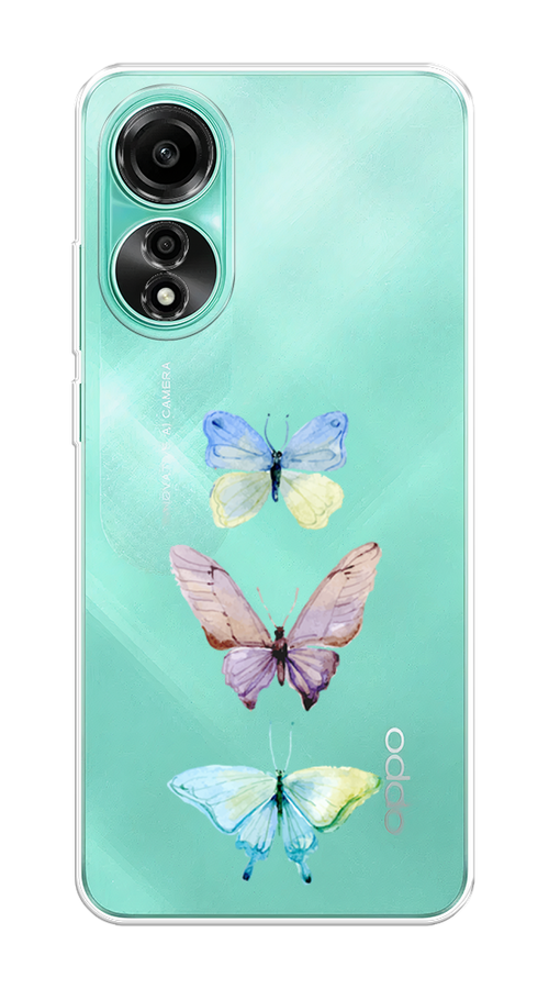 

Чехол Homey на Oppo A78 4G "Акварельные бабочки", Бирюзовый;розовый, 2514750-1